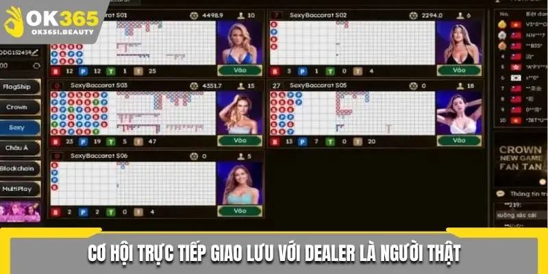 Cơ hội trực tiếp giao lưu với dealer là người thật